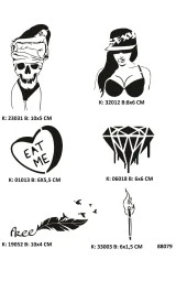 Davetkar Geçici Dövme Şablonları Seti Spreysiz - 1