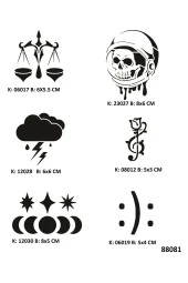 Gökyüzünün Adaleti Geçici Dövme Şablonları Seti Spreysiz - 1