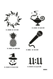 Hayalperest Geçici Dövme Stencil Seti Spreysiz - 1