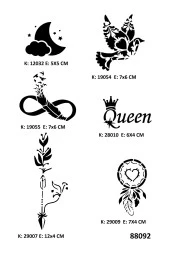 Düş Kapanı Sonsuzluk Geçici Dövme Kalıpları Sadece Desen - 1