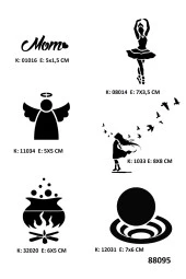 Hayal Gücü Modelleri Geçici Dövme Kalıpları Sadece Desen - 1