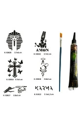 Farklı İnançlar Tüp Kına ve Fırça hediyeli Tattoo Geçici Dövme Seti - 1