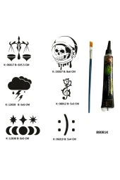 Gökyüzünün Adaleti Tüp Kına ve Fırça hediyeli Tattoo Geçici Dövme Seti - 1
