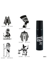 Antik Mısır Tanrıları Spray Tattoo Geçici Dövme Seti Sprey Dövme Kiti - 1