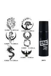 Vahşi Güzellikler Spray Tattoo Geçici Dövme Seti Dark Sprey Dövme Kiti - 1