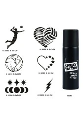 Voleybol Aşkı Spray Tattoo Geçici Dövme Seti Dark Sprey Dövme Kiti - 1