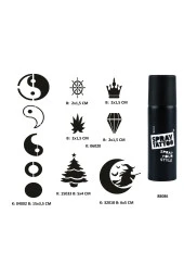 Minimal Parmak ve Sırt Serisi Spray Tattoo Geçici Dövme Seti Dark Sprey Dövme Kiti - 1