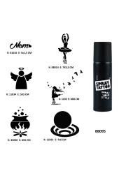 Hayal Gücü Modelleri Spray Tattoo Geçici Dövme Seti Dark Siyah Sprey - 1