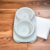 2 bölmeli 1 litre kedi köpek mama ve su kabı - 4