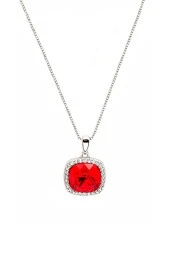 Kırmızı Swarovski Taşlı Kolye thumbnail 2