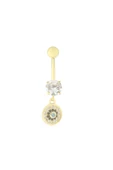 Welch Çelik Taşlı Göbek Nazar Piercing - 1