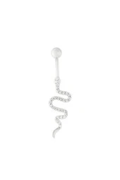 Welch Çelik Taşlı Göbek Yılan Piercing - 1