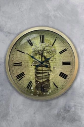 Dream Gift Hediyelik 36 Cm Eskitme Metal Kitap Duvar Saati - 1