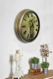 Dream Gift Hediyelik 36 Cm Eskitme Metal Kitap Duvar Saati - 2