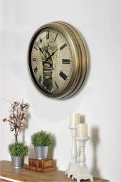 Dream Gift Hediyelik 36 Cm Eskitme Metal Kitap Duvar Saati - 3