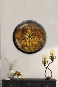 AİB STORE Hediyelik 40 Cm Siyah Metal Harita Duvar Saati - 4