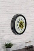 AİB STORE 40 Cm Siyah Metal Kız Çocuk Duvar Saati - 2