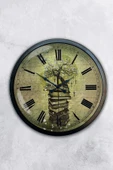 Platin Saat Hediyelik 40 Cm Siyah Metal Kitap Duvar Saati - 1