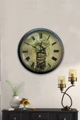 Platin Saat Hediyelik 40 Cm Siyah Metal Kitap Duvar Saati - 4
