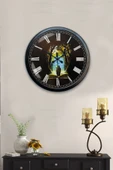 AİB STORE 40 Cm Siyah Metal Kitap - Insan Duvar Saati - 4