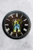 AİB STORE 40 Cm Siyah Metal Kitap - Insan Duvar Saati - 1