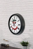 AİB STORE 40 Cm Siyah Metal Mutfak Duvar Saati - 3