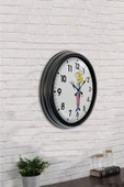AİB STORE 40 Cm Siyah Metal Mutfak Duvar Saati - 2