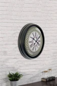 AİB STORE 40 Cm Siyah Metal Roma Rakamlı Duvar Saati - 2