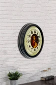 AİB STORE 40 Cm Siyah Metal Tablo Kadın Duvar Saati - 4