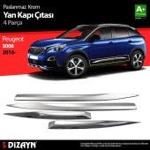 Peugeot 3008 Krom için Yan Kapı Çıtası 4 Parça. 2016 Üzeri thumbnail 1