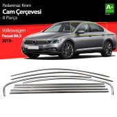 Volkswagen Passat B8.5 için Krom Cam Çerçeve 8 Parça 2019 Ve Üzeri - 1