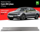 Volkswagen Passat B8.5 için Krom Cam Çıtası 4 Parça 2019 Ve Üzeri thumbnail 1