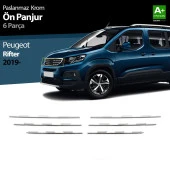 Peugeot Rifter Krom için Ön Panjur 6 Parça. 2019 Ve Üzeri thumbnail 1