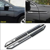 Volkswagen Passat B8.5 için ABS Krom Çamurluk Çıtası 4 Parça. R Line 2019 Ve Üzeri thumbnail 3