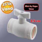 Mini Vana Plastik 25lik Küresel PPRC Pvc Vanası Dişsiz Aç Kapa Boru Kaynak Makine Bağlantılı - 1