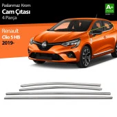 Renault Clio 5 için Krom Cam Çıtası 4 Parça 2019 Ve Üzeri thumbnail 1