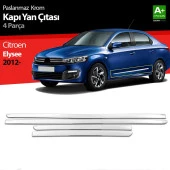 Citroen Elyesee Krom için Kapı Yan Çıtası 4 Parça 2012 Üzeri thumbnail 1