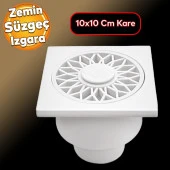 Yer Süzgeci Banyo Izgara Lavabo Pis Su Gideri Kapak Kapağı Alttan Giderli Yer Sifonu - 1