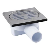 Metal Plastik Yer Süzgeci Banyo Izgara Lavabo Pis Su Gideri Kapak Kapağı Yandan Çıkışlı Sifon 32 mm - 4