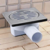 Metal Plastik Yer Süzgeci Banyo Izgara Lavabo Pis Su Gideri Kapak Kapağı Yandan Çıkışlı Sifon 32 mm - 5