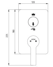 ECA Delta Ankastre Banyo Bataryası Sıva Üstü 2 Yollu 102167207-KDE thumbnail 2