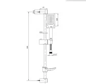 ECA Tiera Banyo Hareketli Sürgülü Duş Seti Üst Takımı Mat Siyah Renkli 102146029C1 thumbnail 2