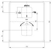 ECA Termostatik Ankastre Banyo Bataryası Sıva Üstü 2 Yollu 102167216-KDE thumbnail 2