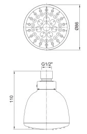 ECA Arda Ankastre Yuvarlak Tepe Duş Başlığı 102145027 thumbnail 2