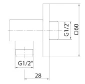 ECA Ankastre Duş Çıkış Dirseği Mat Beyaz Renkli 102126388C4 thumbnail 1