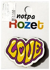 Notpa Rozet Ahşap Love 3 adet - 1