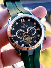 Rwd.29 Reward Tam Otomatik Silikon Kordon İç Fonksiyonları Aktif 3 Atm Suya Dayanıklı Erkek Kol Saat thumbnail 3