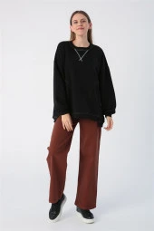 Kontrast Dikiş Detaylı Sweatshirt - 10