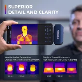 TOPDON TC001 Android için Termal Kamera, 256 x 192 IR Yüksek Çözünürlük - Mavi - 3
