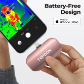 TOPDON TC002 iOS için Termal Kamera 256 x 192 IR Yüksek Çözünürlük - Pembe - 3